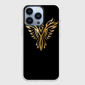 Чехол для iPhone 13 Pro с принтом Gold Phoenix в Новосибирске,  |  | злато | золото | клюв | крылья | металл | орёл | птица | феникс