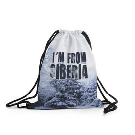 Рюкзак-мешок 3D с принтом Я из Сибири в Новосибирске, 100% полиэстер | плотность ткани — 200 г/м2, размер — 35 х 45 см; лямки — толстые шнурки, застежка на шнуровке, без карманов и подкладки | siberia | зима | россия | сибирь | снег | холод