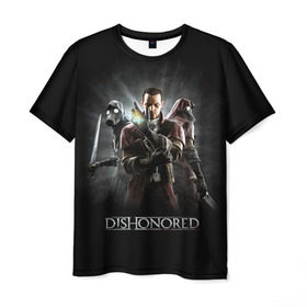 Мужская футболка 3D с принтом Dishonored в Новосибирске, 100% полиэфир | прямой крой, круглый вырез горловины, длина до линии бедер | dishonored
