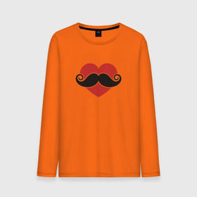 Мужской лонгслив хлопок с принтом Носи усы! Wear mustache! в Новосибирске, 100% хлопок |  | beard | movember | mustache | борода | усабрь | усы
