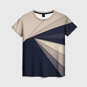 Женская футболка 3D с принтом Абстракция 11 в Новосибирске, 100% полиэфир ( синтетическое хлопкоподобное полотно) | прямой крой, круглый вырез горловины, длина до линии бедер | геометрия | линии | оптические иллюзии | орнамент | полосы | узор | цвет