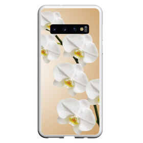 Чехол для Samsung Galaxy S10 с принтом Orhid в Новосибирске, Силикон | Область печати: задняя сторона чехла, без боковых панелей | Тематика изображения на принте: девушки | красота | орхидея | прелесть | цветы