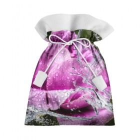 Подарочный 3D мешок с принтом Душа цветов в Новосибирске, 100% полиэстер | Размер: 29*39 см | Тематика изображения на принте: бабочка | букет | вода | девушки | душа | красота | прелесть | роза | розы | цветы
