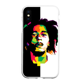 Чехол для iPhone XS Max матовый с принтом Bob Marley в Новосибирске, Силикон | Область печати: задняя сторона чехла, без боковых панелей | Тематика изображения на принте: боб марли | поп арт
