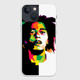 Чехол для iPhone 13 mini с принтом Bob Marley в Новосибирске,  |  | Тематика изображения на принте: боб марли | поп арт