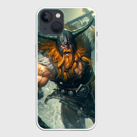 Чехол для iPhone 13 с принтом Olaf в Новосибирске,  |  | Тематика изображения на принте: league of legends | lol | olaf | viking | викинг | лига легенд | лол | олаф