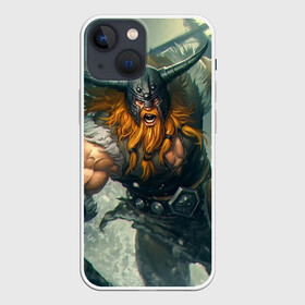 Чехол для iPhone 13 mini с принтом Olaf в Новосибирске,  |  | Тематика изображения на принте: league of legends | lol | olaf | viking | викинг | лига легенд | лол | олаф