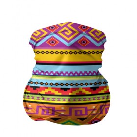 Бандана-труба 3D с принтом Этнический орнамент в Новосибирске, 100% полиэстер, ткань с особыми свойствами — Activecool | плотность 150‒180 г/м2; хорошо тянется, но сохраняет форму | пестрый | разноцветный | яркий