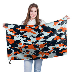 Флаг 3D с принтом Asiimov camouflage в Новосибирске, 100% полиэстер | плотность ткани — 95 г/м2, размер — 67 х 109 см. Принт наносится с одной стороны | камуфляж | контр страйк | контра