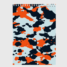 Скетчбук с принтом Asiimov camouflage в Новосибирске, 100% бумага
 | 48 листов, плотность листов — 100 г/м2, плотность картонной обложки — 250 г/м2. Листы скреплены сверху удобной пружинной спиралью | камуфляж | контр страйк | контра