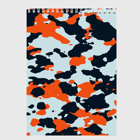 Скетчбук с принтом Asiimov camouflage в Новосибирске, 100% бумага
 | 48 листов, плотность листов — 100 г/м2, плотность картонной обложки — 250 г/м2. Листы скреплены сверху удобной пружинной спиралью | Тематика изображения на принте: камуфляж | контр страйк | контра