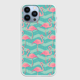 Чехол для iPhone 13 Pro Max с принтом flamingo в Новосибирске,  |  | flamingo | абстракция | фламинго