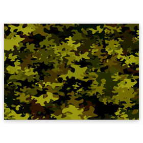 Поздравительная открытка с принтом Camouflage в Новосибирске, 100% бумага | плотность бумаги 280 г/м2, матовая, на обратной стороне линовка и место для марки
 | Тематика изображения на принте: камуфляж | хаки