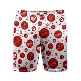 Мужские шорты 3D спортивные с принтом Love в Новосибирске,  |  | 14 февраля | love | valentines day | влюбленные | любовь | сердце