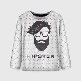 Детский лонгслив 3D с принтом Hipster в Новосибирске, 100% полиэстер | длинные рукава, круглый вырез горловины, полуприлегающий силуэт
 | hair | hipster | man | волосы | мужчина | парень | прическа | хипстер