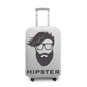 Чехол для чемодана 3D с принтом Hipster в Новосибирске, 86% полиэфир, 14% спандекс | двустороннее нанесение принта, прорези для ручек и колес | hair | hipster | man | волосы | мужчина | парень | прическа | хипстер