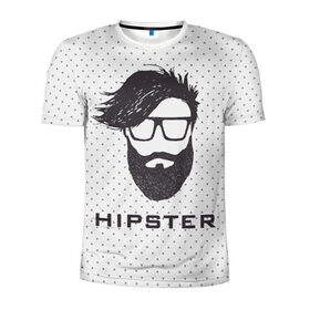 Мужская футболка 3D спортивная с принтом Hipster в Новосибирске, 100% полиэстер с улучшенными характеристиками | приталенный силуэт, круглая горловина, широкие плечи, сужается к линии бедра | hair | hipster | man | волосы | мужчина | парень | прическа | хипстер