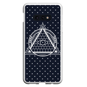 Чехол для Samsung S10E с принтом Illuminati в Новосибирске, Силикон | Область печати: задняя сторона чехла, без боковых панелей | Тематика изображения на принте: illuminati | pyramid | загадка | иллюминаты | око | пирамида | просвещение | просвещенные | тайна