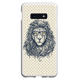 Чехол для Samsung S10E с принтом SWAG Lion в Новосибирске, Силикон | Область печати: задняя сторона чехла, без боковых панелей | animal | cat | hipster | king | lion | животное | зверь | король | лев | очки | хипстер