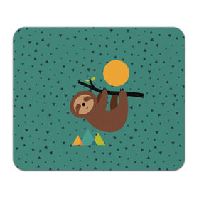 Коврик прямоугольный с принтом Довольный ленивец в Новосибирске, натуральный каучук | размер 230 х 185 мм; запечатка лицевой стороны | Тематика изображения на принте: animal | art | bear | beast | nature | sun | арт | животное | зверь | лето | медведь | мишка | природа | солнце