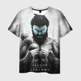 Мужская футболка 3D с принтом Spirit в Новосибирске, 100% полиэфир | прямой крой, круглый вырез горловины, длина до линии бедер | league of legends | lol | udyr | лига легенд | лол | удир