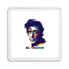 Магнит 55*55 с принтом Al Pacino в Новосибирске, Пластик | Размер: 65*65 мм; Размер печати: 55*55 мм | Тематика изображения на принте: актёр | аль пачино | артист | звезда | кино | киноактёр | кинозвезда | кинофильм | роль