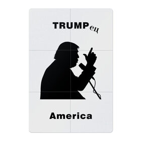 Магнитный плакат 2Х3 с принтом Дональд Трамп в Новосибирске, Полимерный материал с магнитным слоем | 6 деталей размером 9*9 см | 
