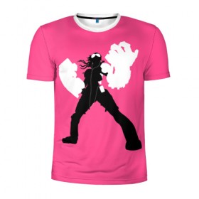 Мужская футболка 3D спортивная с принтом Pink в Новосибирске, 100% полиэстер с улучшенными характеристиками | приталенный силуэт, круглая горловина, широкие плечи, сужается к линии бедра | league of legends | lol | vi | вай | лига легенд | лол