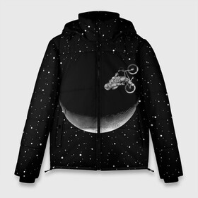 Мужская зимняя куртка 3D с принтом Астронавт байкер в Новосибирске, верх — 100% полиэстер; подкладка — 100% полиэстер; утеплитель — 100% полиэстер | длина ниже бедра, свободный силуэт Оверсайз. Есть воротник-стойка, отстегивающийся капюшон и ветрозащитная планка. 

Боковые карманы с листочкой на кнопках и внутренний карман на молнии. | astronaut | cosmonaut | cosmos | galaxy | moto | planet | space | star | universe | астронавт | байкер | вселенная | галактика | звезды | космонавт | космос | луна | мотоцикл | планета