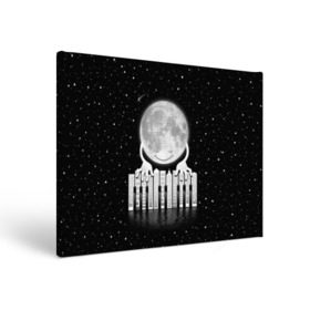 Холст прямоугольный с принтом Лунная мелодия в Новосибирске, 100% ПВХ |  | astronaut | cosmonaut | cosmos | galaxy | meteor | moon | planet | space | universe | астронавт | вселенная | галактика | звезды | космонавт | космос | луна | мелодия | музыка | ноты