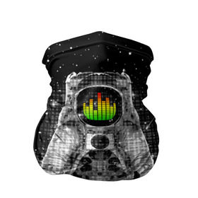 Бандана-труба 3D с принтом Музыкальный космонавт в Новосибирске, 100% полиэстер, ткань с особыми свойствами — Activecool | плотность 150‒180 г/м2; хорошо тянется, но сохраняет форму | Тематика изображения на принте: astronaut | cosmonaut | dj | eqializer | galaxy | moon | music | planet | space | star | universe | астронавт | вселенная | галактика | диджей | космонавт | космос | музыка | эквалайзер