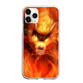 Чехол для iPhone 11 Pro матовый с принтом Fire Wolf в Новосибирске, Силикон |  | Тематика изображения на принте: league of legends | lol | warwick | wolf | варвик | волк | лига легенд | лол