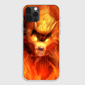 Чехол для iPhone 12 Pro с принтом Fire Wolf в Новосибирске, силикон | область печати: задняя сторона чехла, без боковых панелей | league of legends | lol | warwick | wolf | варвик | волк | лига легенд | лол
