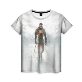 Женская футболка 3D с принтом Half - life в Новосибирске, 100% полиэфир ( синтетическое хлопкоподобное полотно) | прямой крой, круглый вырез горловины, длина до линии бедер | half | life | гордон | фримен | хедкраб