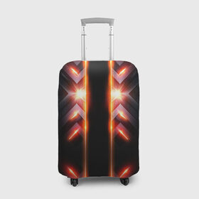 Чехол для чемодана 3D с принтом Luxury style by VPPDGryphon в Новосибирске, 86% полиэфир, 14% спандекс | двустороннее нанесение принта, прорези для ручек и колес | vppdgryphon | абстракция | геометрия | игра | красивая | красота | полосы | соты | текстура | эксклюзив