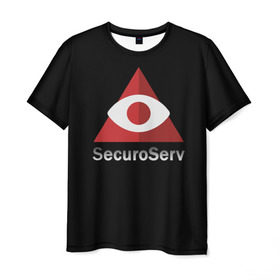 Мужская футболка 3D с принтом SecuroServ в Новосибирске, 100% полиэфир | прямой крой, круглый вырез горловины, длина до линии бедер | auto | grand | gta | theft | гта