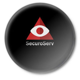 Значок с принтом SecuroServ в Новосибирске,  металл | круглая форма, металлическая застежка в виде булавки | Тематика изображения на принте: auto | grand | gta | theft | гта