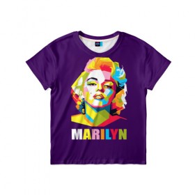 Детская футболка 3D с принтом Marilyn Monroe в Новосибирске, 100% гипоаллергенный полиэфир | прямой крой, круглый вырез горловины, длина до линии бедер, чуть спущенное плечо, ткань немного тянется | Тематика изображения на принте: marilyn monroe | актриса | звезда | кино | мэрилин монро | певица
