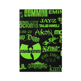Обложка для паспорта матовая кожа с принтом Hip-Hop в Новосибирске, натуральная матовая кожа | размер 19,3 х 13,7 см; прозрачные пластиковые крепления | akon | eminem | hip hop | snoop dogg | wu tang | xzibit | хип хоп | эминем