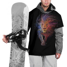 Накидка на куртку 3D с принтом Лев в Новосибирске, 100% полиэстер |  | lion | львица | хищник