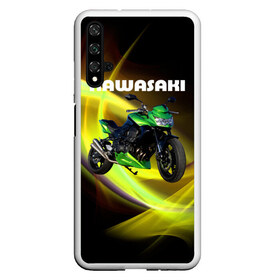 Чехол для Honor 20 с принтом Kawasaki в Новосибирске, Силикон | Область печати: задняя сторона чехла, без боковых панелей | Тематика изображения на принте: moto | байк | байкер | мото | мотогонки | мотоспорт | мотоцикл