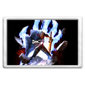 Магнит 45*70 с принтом Devil May Cry в Новосибирске, Пластик | Размер: 78*52 мм; Размер печати: 70*45 | devil | данте | дьявол | слэшер