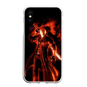 Чехол для iPhone XS Max матовый с принтом Devil May Cry в Новосибирске, Силикон | Область печати: задняя сторона чехла, без боковых панелей | devil | данте | дьявол | слэшер