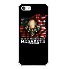 Чехол для iPhone 5/5S матовый с принтом Megadeth #3 в Новосибирске, Силикон | Область печати: задняя сторона чехла, без боковых панелей | dave | megadeth | metal | mustaine | rattlehead | rock | thrash | vic | дейв | мастейн | мегадез | мегадет | мегедес | метал | рок | треш