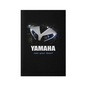 Обложка для паспорта матовая кожа с принтом Yamaha в Новосибирске, натуральная матовая кожа | размер 19,3 х 13,7 см; прозрачные пластиковые крепления | yamaha | yzf | байк | байкер | мото | мотоцикл | мотоциклист | ямаха