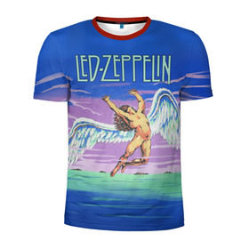 Мужская футболка 3D спортивная с принтом Led Zeppelin 2 в Новосибирске, 100% полиэстер с улучшенными характеристиками | приталенный силуэт, круглая горловина, широкие плечи, сужается к линии бедра | led zeppelin | лед зеппелин | роберт плант