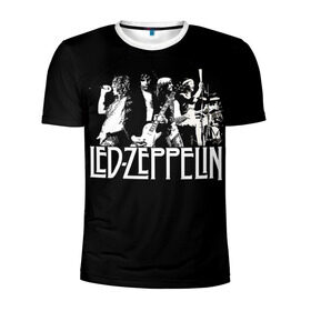 Мужская футболка 3D спортивная с принтом Led Zeppelin 4 в Новосибирске, 100% полиэстер с улучшенными характеристиками | приталенный силуэт, круглая горловина, широкие плечи, сужается к линии бедра | led zeppelin | лед зеппелин | роберт плант