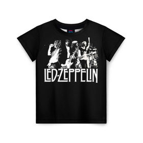 Детская футболка 3D с принтом Led Zeppelin 4 в Новосибирске, 100% гипоаллергенный полиэфир | прямой крой, круглый вырез горловины, длина до линии бедер, чуть спущенное плечо, ткань немного тянется | led zeppelin | лед зеппелин | роберт плант