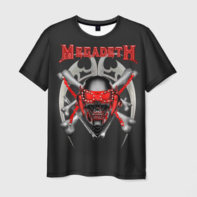 Мужская футболка 3D с принтом Megadeth 2 в Новосибирске, 100% полиэфир | прямой крой, круглый вырез горловины, длина до линии бедер | megadeth | дирк вербурен | дэвид эллефсон | дэйв мастейн | кико лоурейро | мегадэт