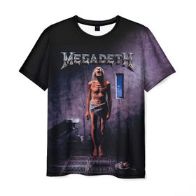 Мужская футболка 3D с принтом Megadeth 7 в Новосибирске, 100% полиэфир | прямой крой, круглый вырез горловины, длина до линии бедер | megadeth | дирк вербурен | дэвид эллефсон | дэйв мастейн | кико лоурейро | мегадэт